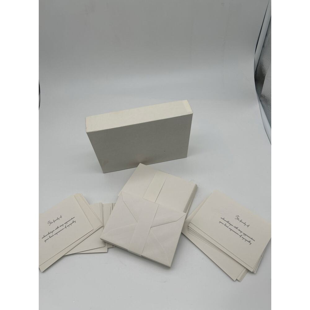 Lot of 41 Vintage Regal No. 126 Sympathy Thank You Cards Envelopes Boxed Funeral